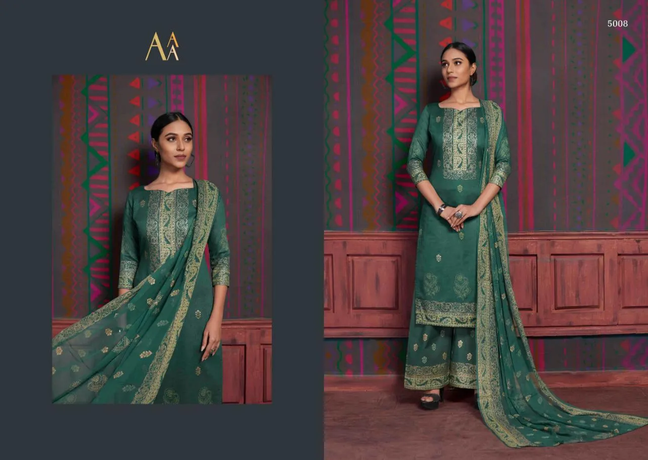Aaa Design Studio Launched Satin Cotton Casual Wear Salwar Suits