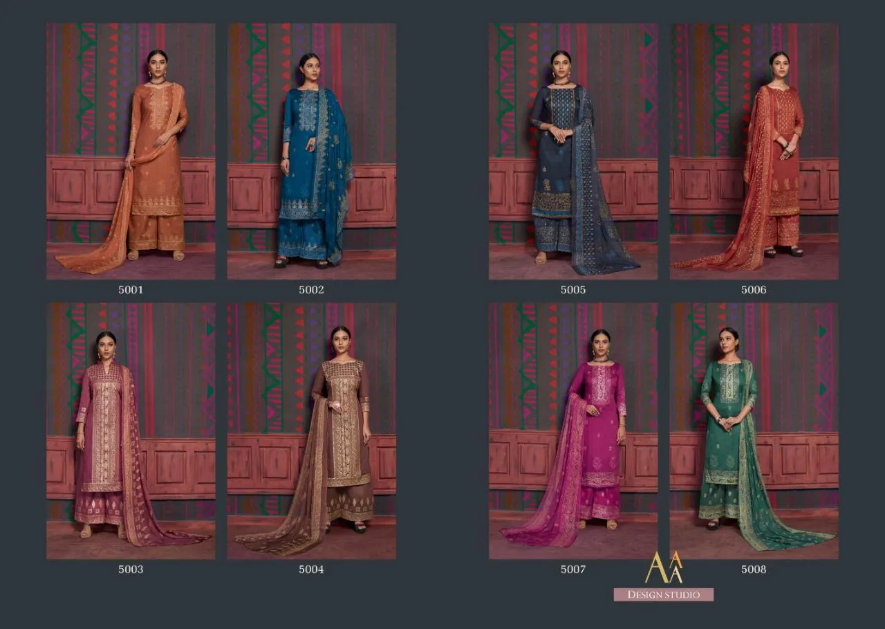 Aaa Design Studio Launched Satin Cotton Casual Wear Salwar Suits
