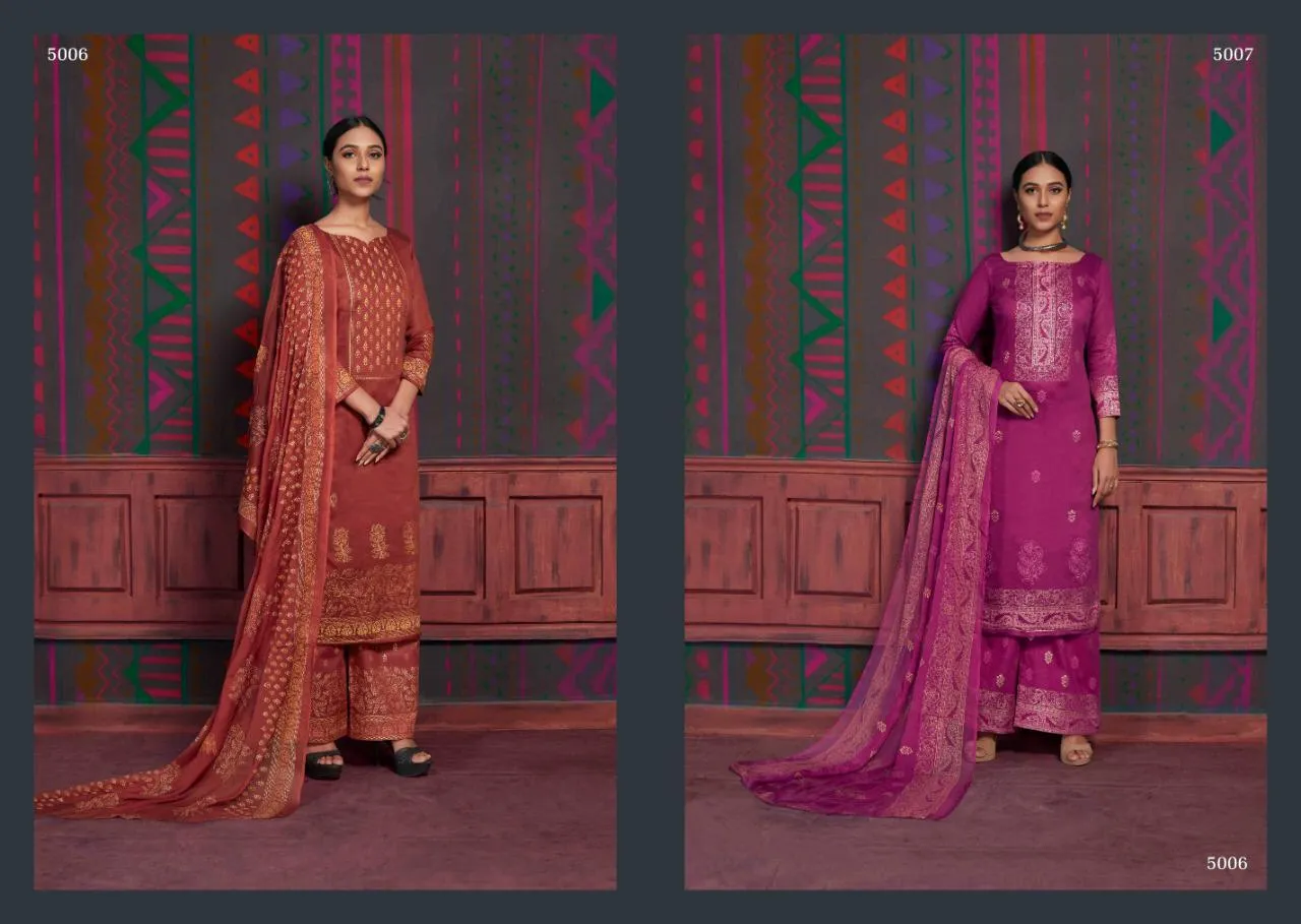 Aaa Design Studio Launched Satin Cotton Casual Wear Salwar Suits