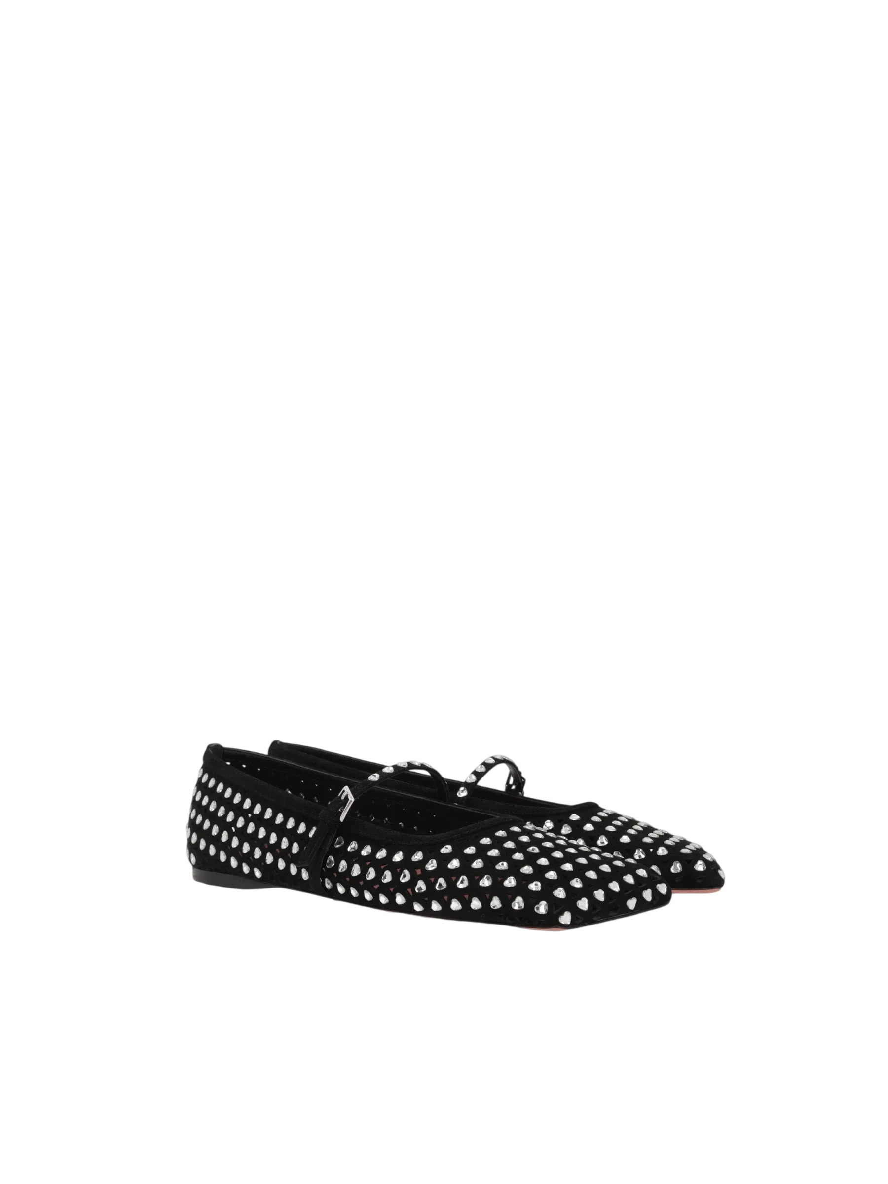Ane Laser-Cut Suede Flats