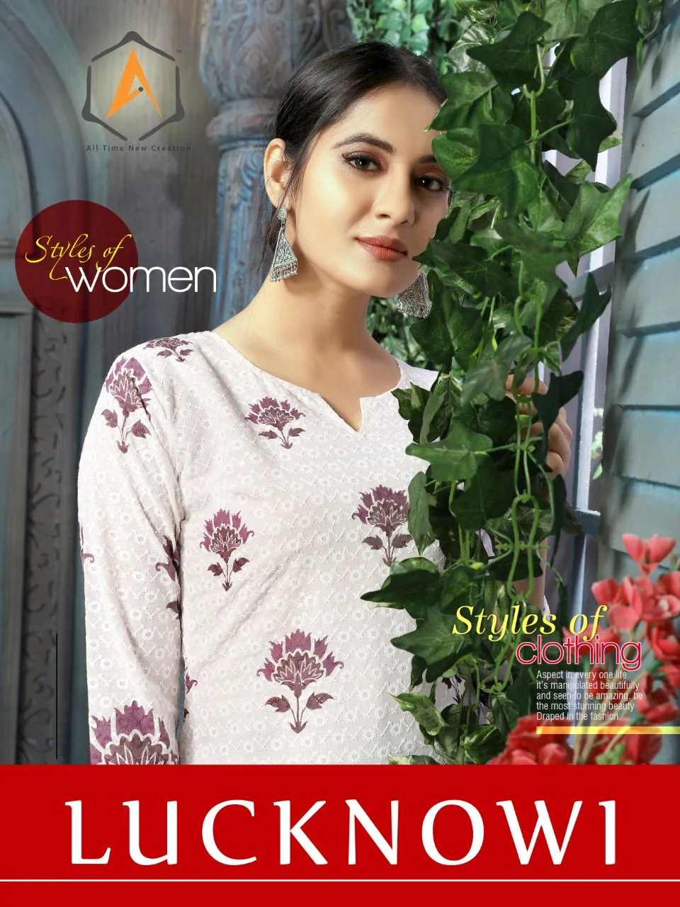 Apple Creation Presents Lukhnowi Cotton Casual Wear Kurtis Collection