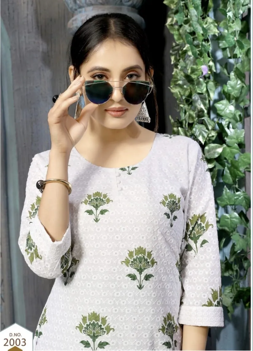 Apple Creation Presents Lukhnowi Cotton Casual Wear Kurtis Collection