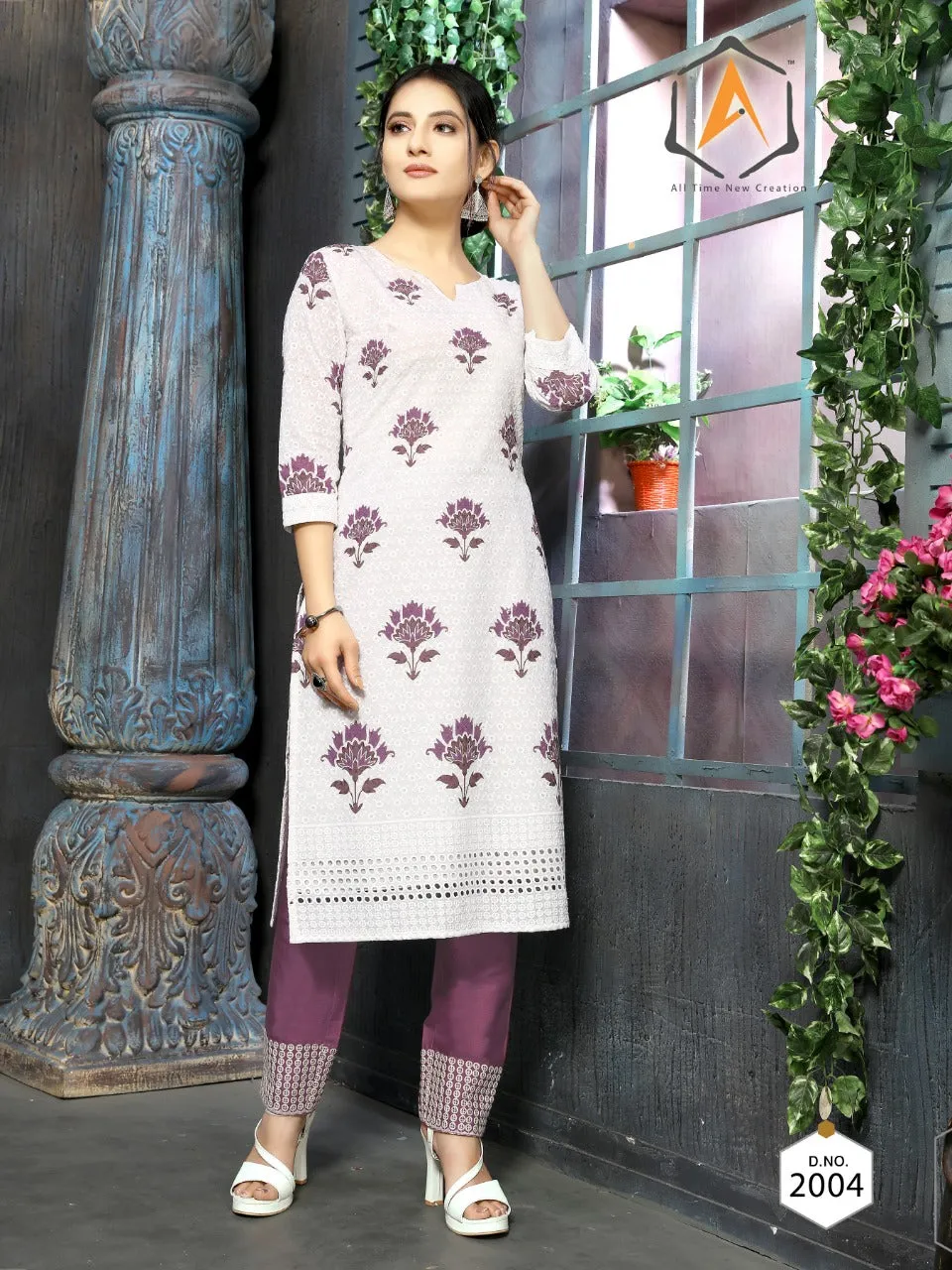 Apple Creation Presents Lukhnowi Cotton Casual Wear Kurtis Collection