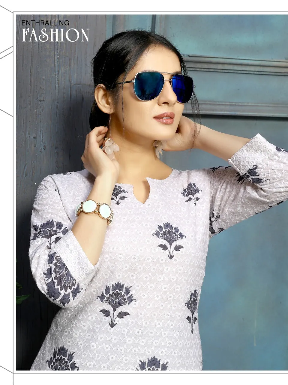 Apple Creation Presents Lukhnowi Cotton Casual Wear Kurtis Collection