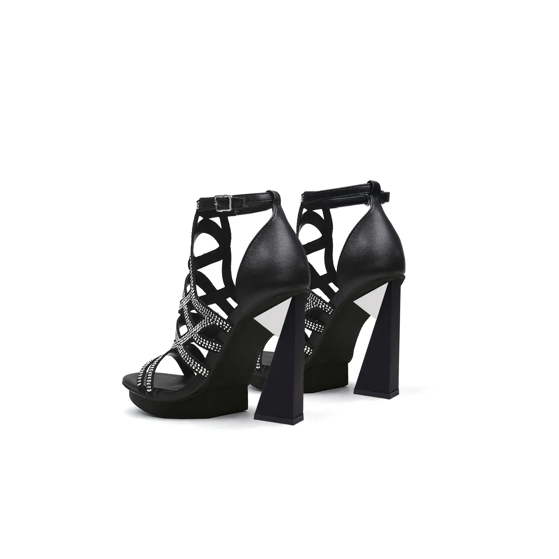 Beaded Strappy Skyline High Heels