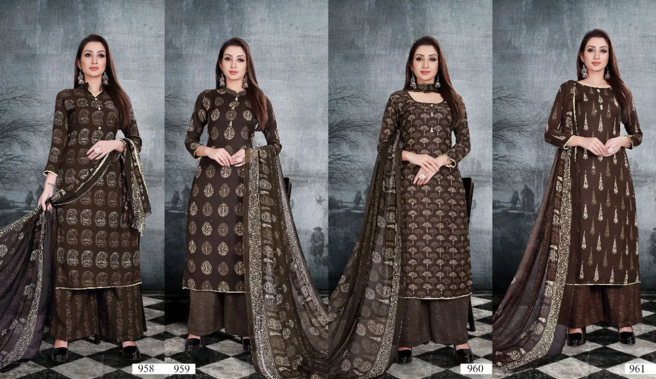 Bipson nyra Printed Pasmina Casual Wear Salwar Suit