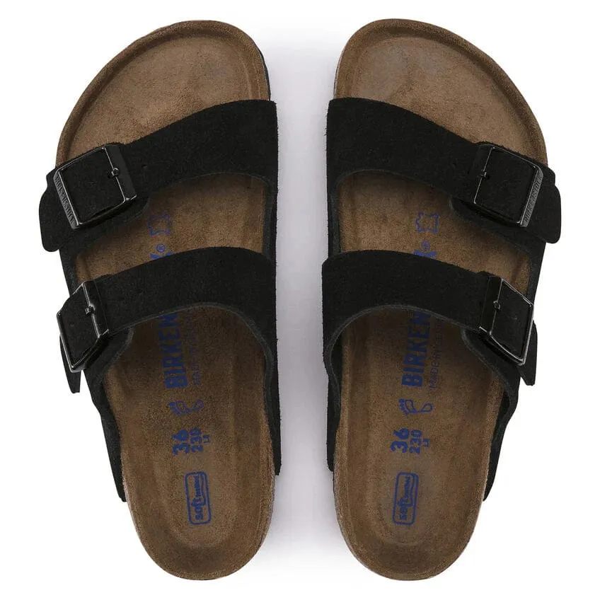 Birkenstock Arizona Sandals (Soft Footbed)- Black Suede