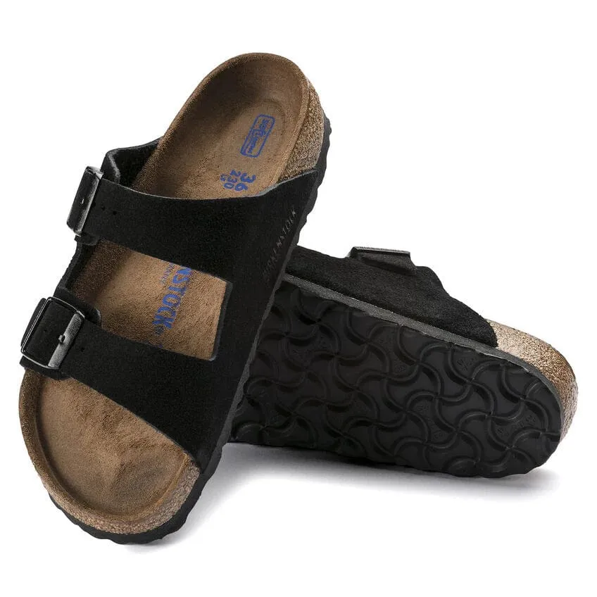 Birkenstock Arizona Sandals (Soft Footbed)- Black Suede
