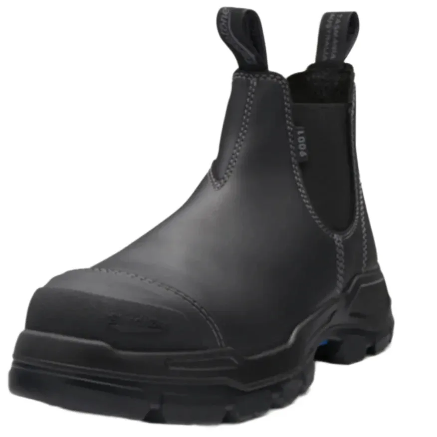 Blundstone Rotoflex Black Water Resistant Platinum Leather Elastic Side Steel Cap Safety Boot (9001) (Pre Order)