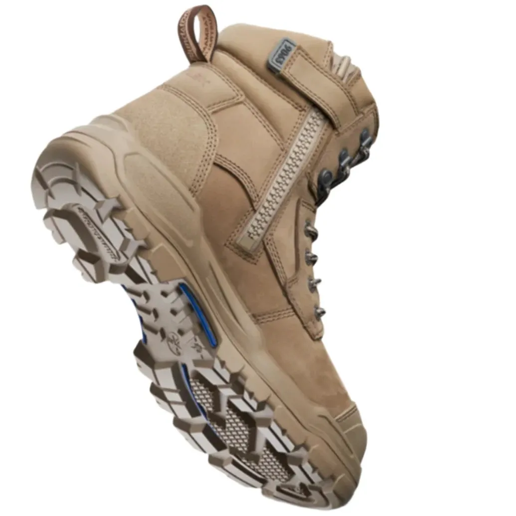 Blundstone Rotoflex Stone Water Resistant Nubuck 150mm Zip Sided Steel Cap Safety Boot (9063) (Pre Order)