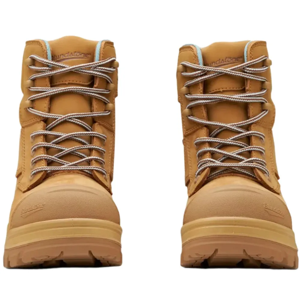 Blundstone Rotoflex Wheat Water Resistant Nubuck 150mm Zip Side Composite Toe Womens Safety Boot (8860) (Pre Order)