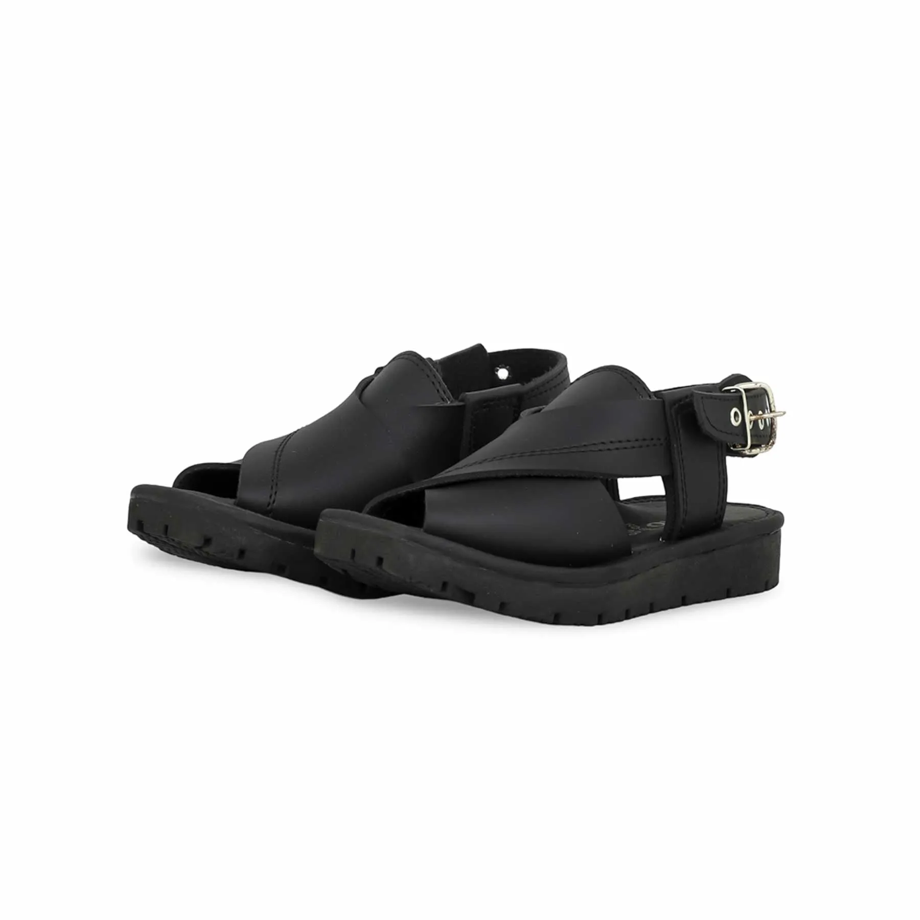 Boys Black Peshawari Chappal KD9944