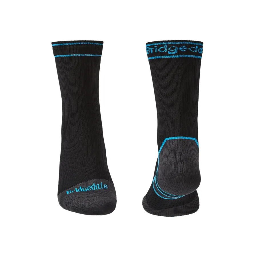 Bridgedale Unisex Waterproof Midweight Merino Blend Boot Length Storm Socks (Black)