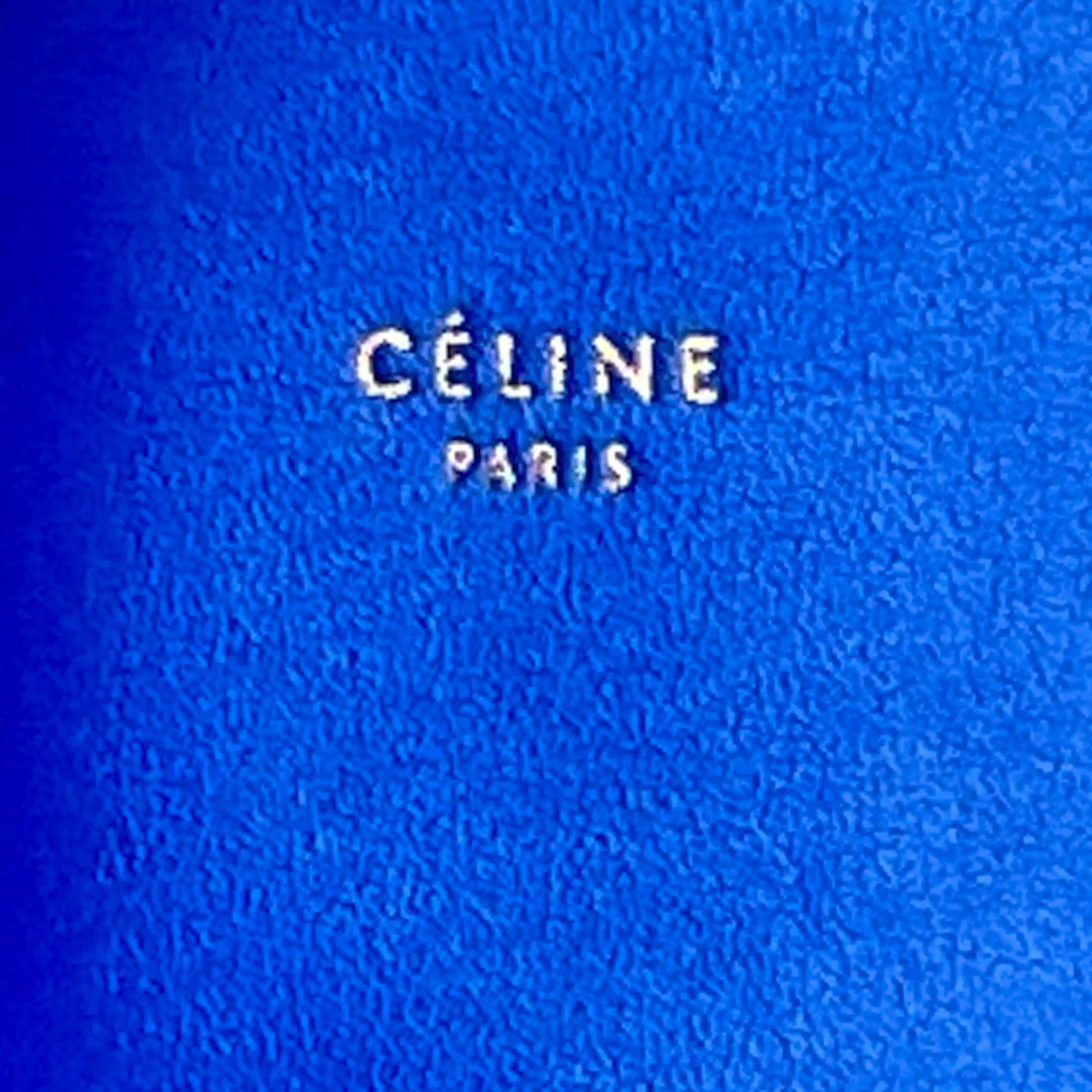 Celine Blue & Olive Brown Leather 'Twisted' Oversized Large Tote Bag
