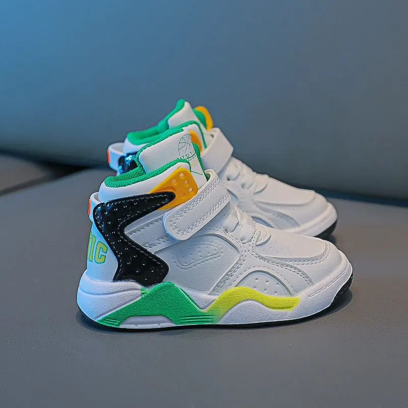 Children Basketball Shoes Girls Boys Hig-top Breathable