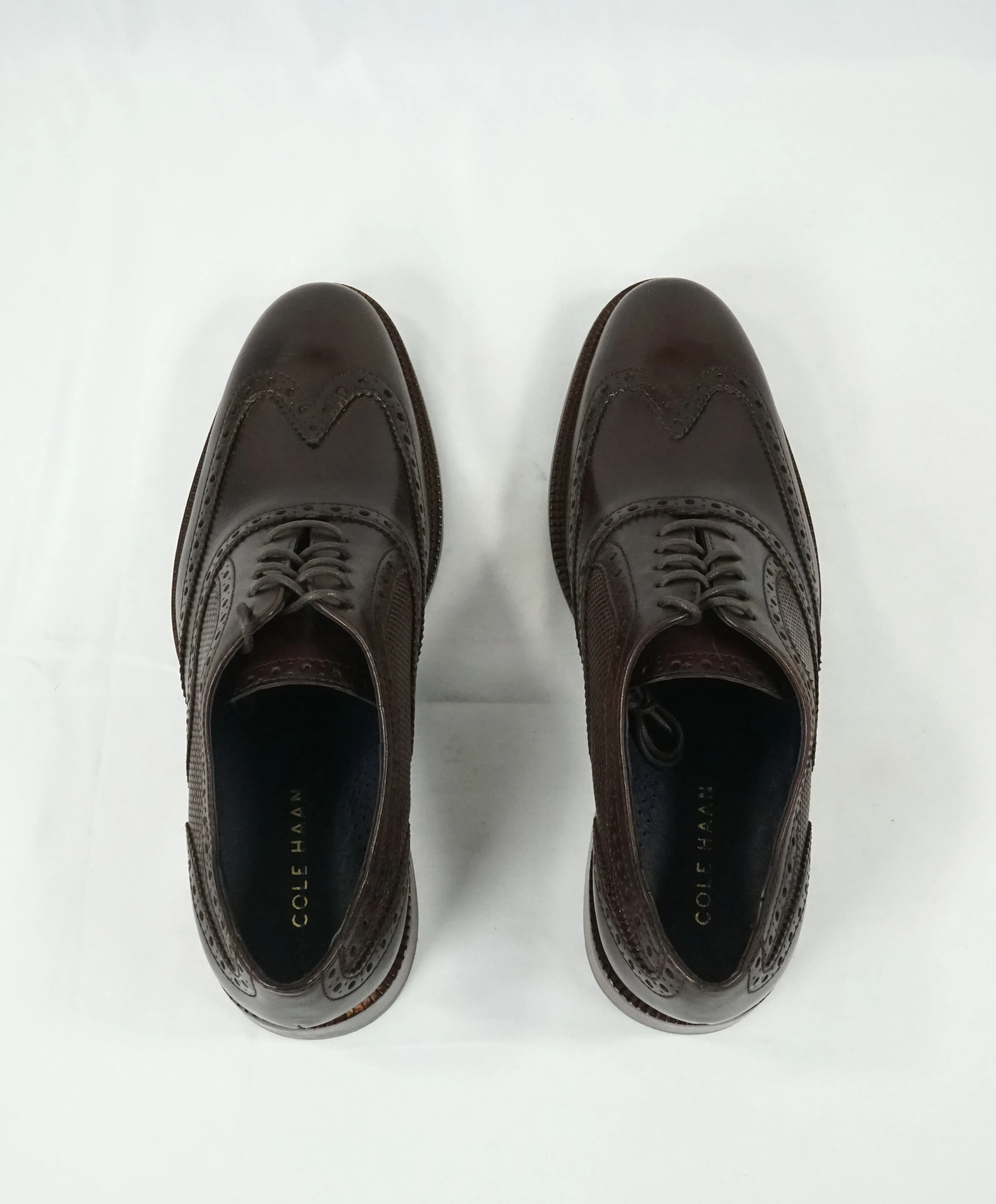 COLE HAAN - "Williams" Leather Wingtip Oxfords Padded Insole - 10.5