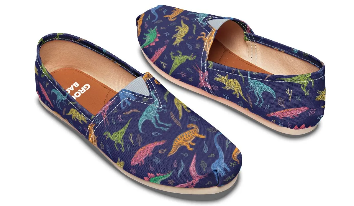 Colorful Dinosaur Pattern Casual Shoes