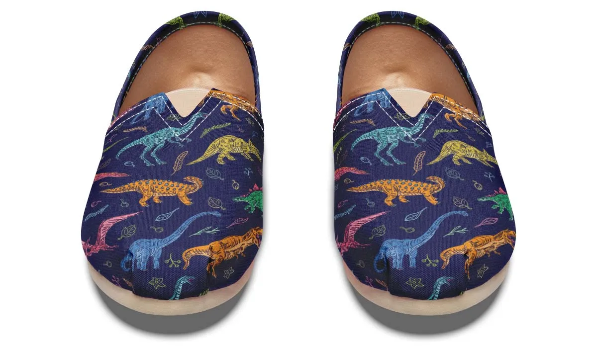 Colorful Dinosaur Pattern Casual Shoes