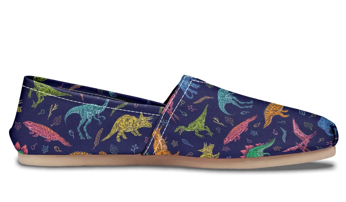 Colorful Dinosaur Pattern Casual Shoes