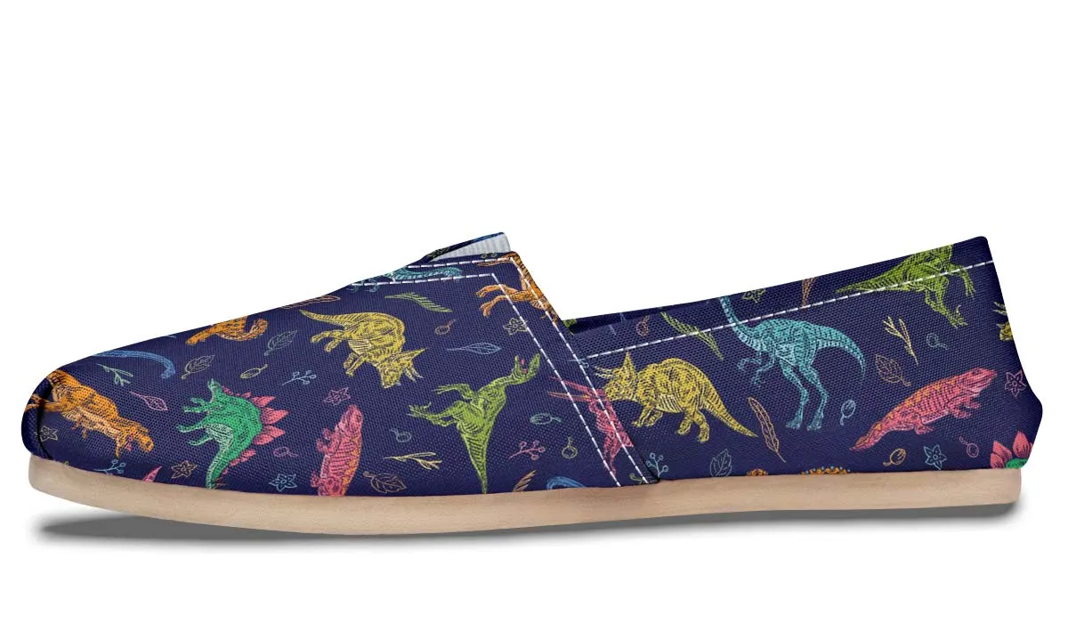 Colorful Dinosaur Pattern Casual Shoes