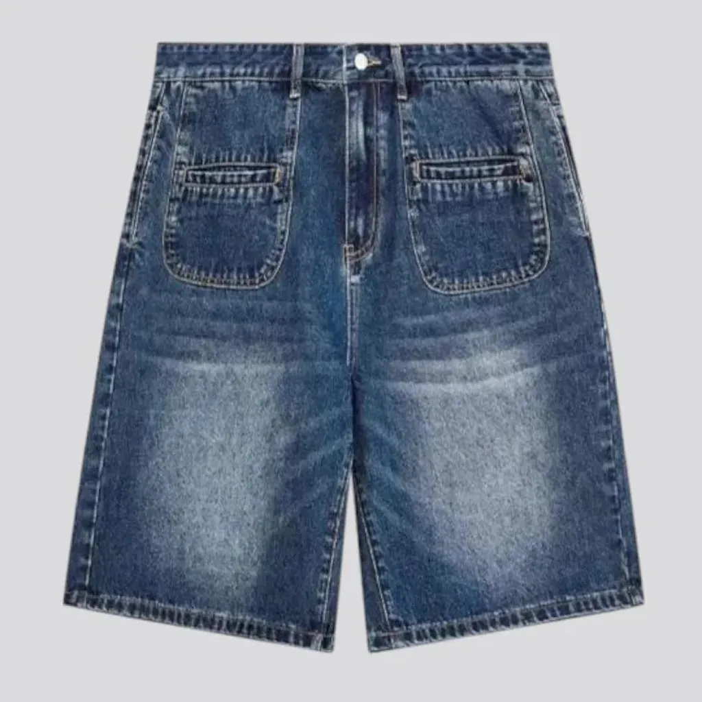 Comfortable men's denim shorts