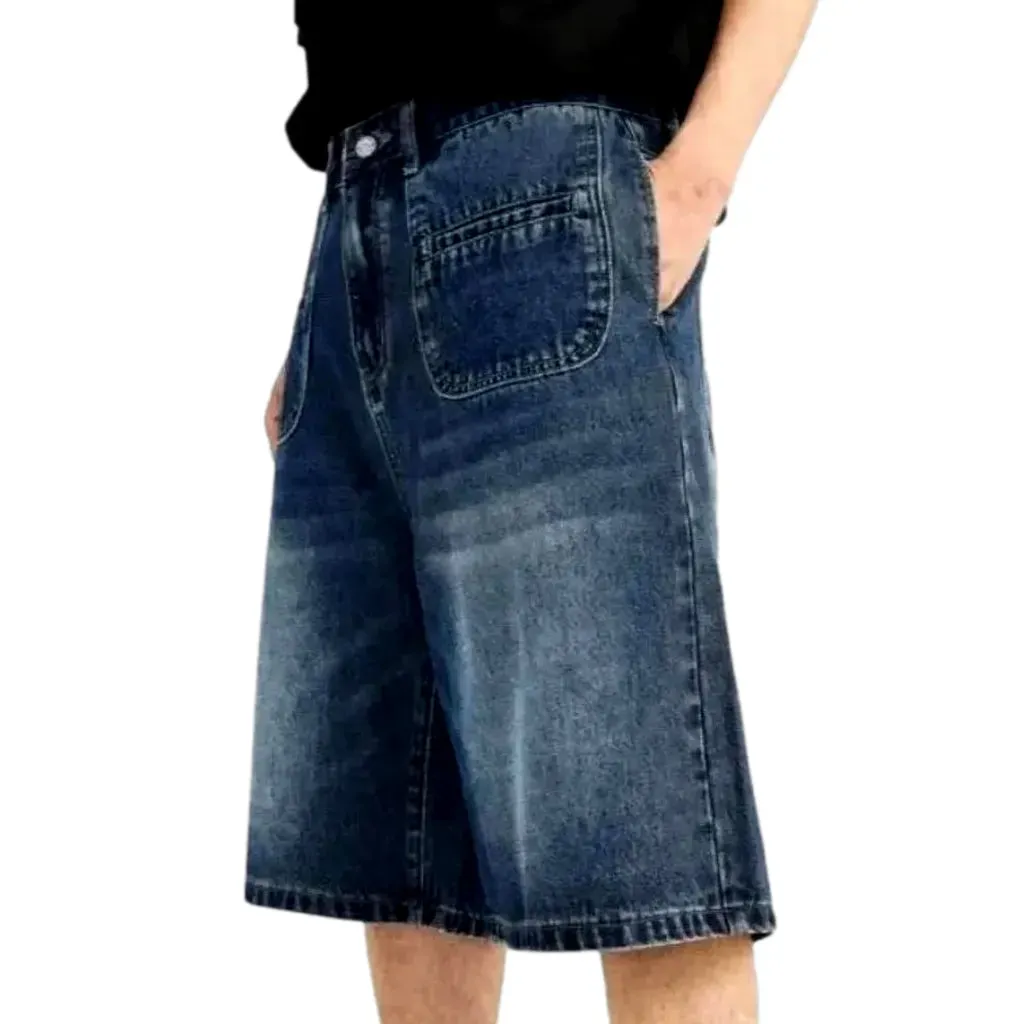 Comfortable men's denim shorts