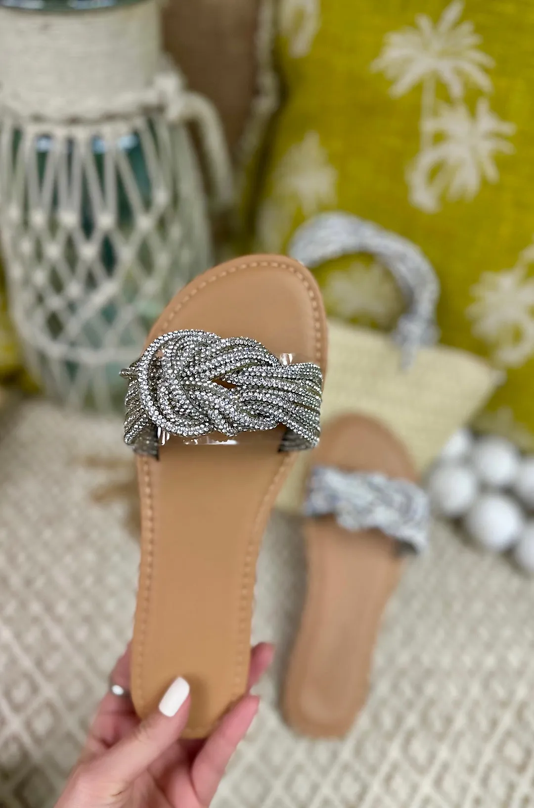 Crystal Clear Beauties Slip On Sandals