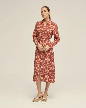 Dianne Geo Print Shirt Dress