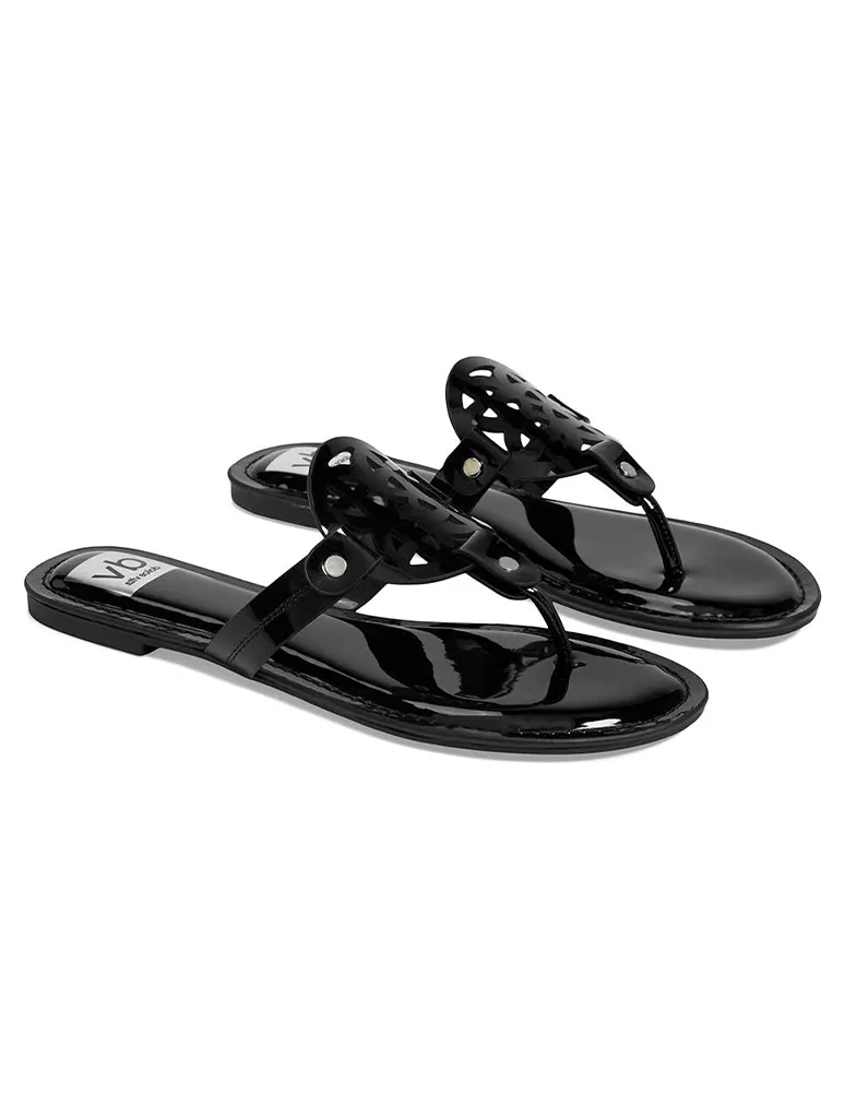 DV Gotie Sandal in Black Patent
