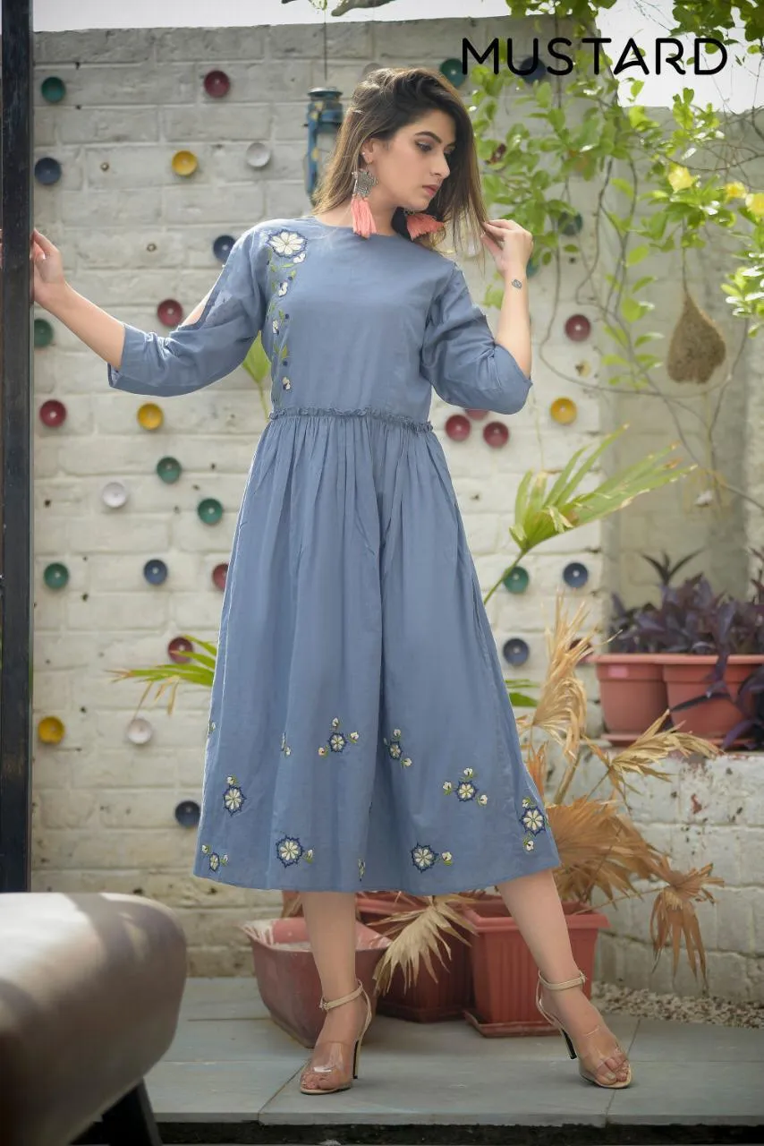 Elegance By Mustard Nx Cotton Casual Wear Kurtis Collection