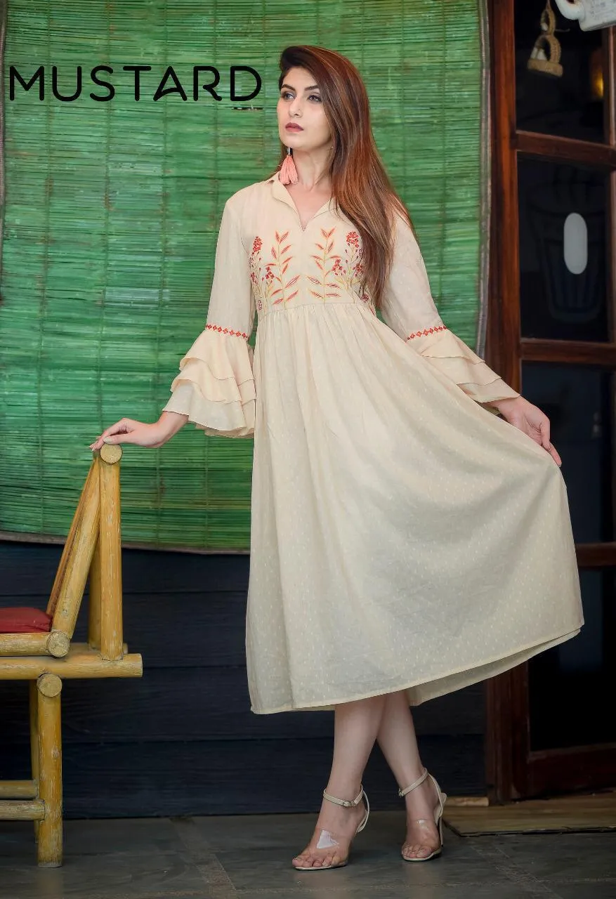 Elegance By Mustard Nx Cotton Casual Wear Kurtis Collection
