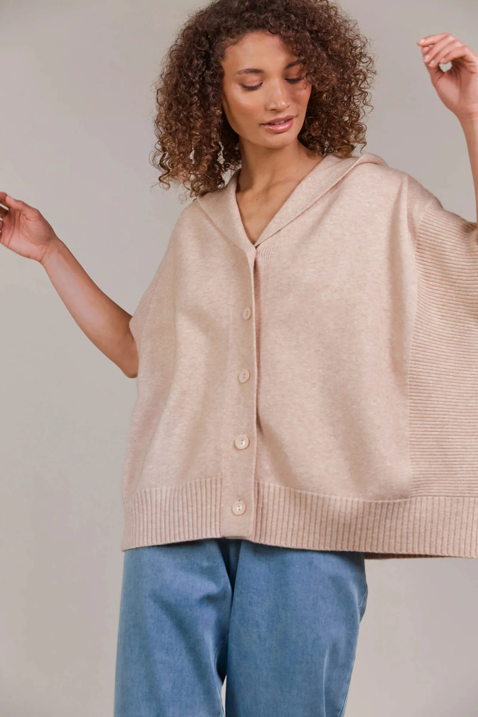 Estel Hood Knit - Oat