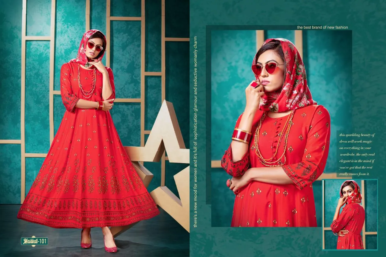 Fashion Talk Launched Mashkali Rayon Casual Wear Kurtis Collection