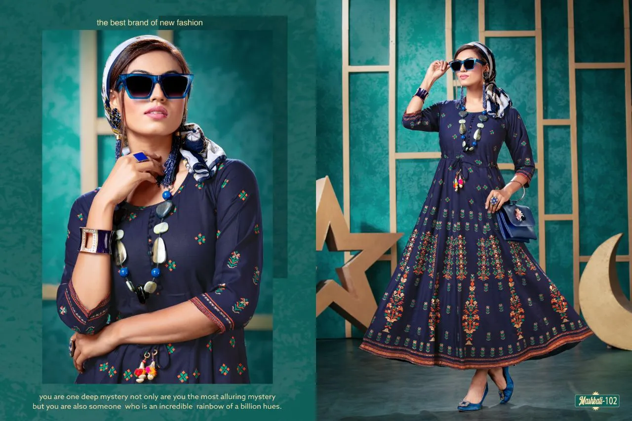 Fashion Talk Launched Mashkali Rayon Casual Wear Kurtis Collection