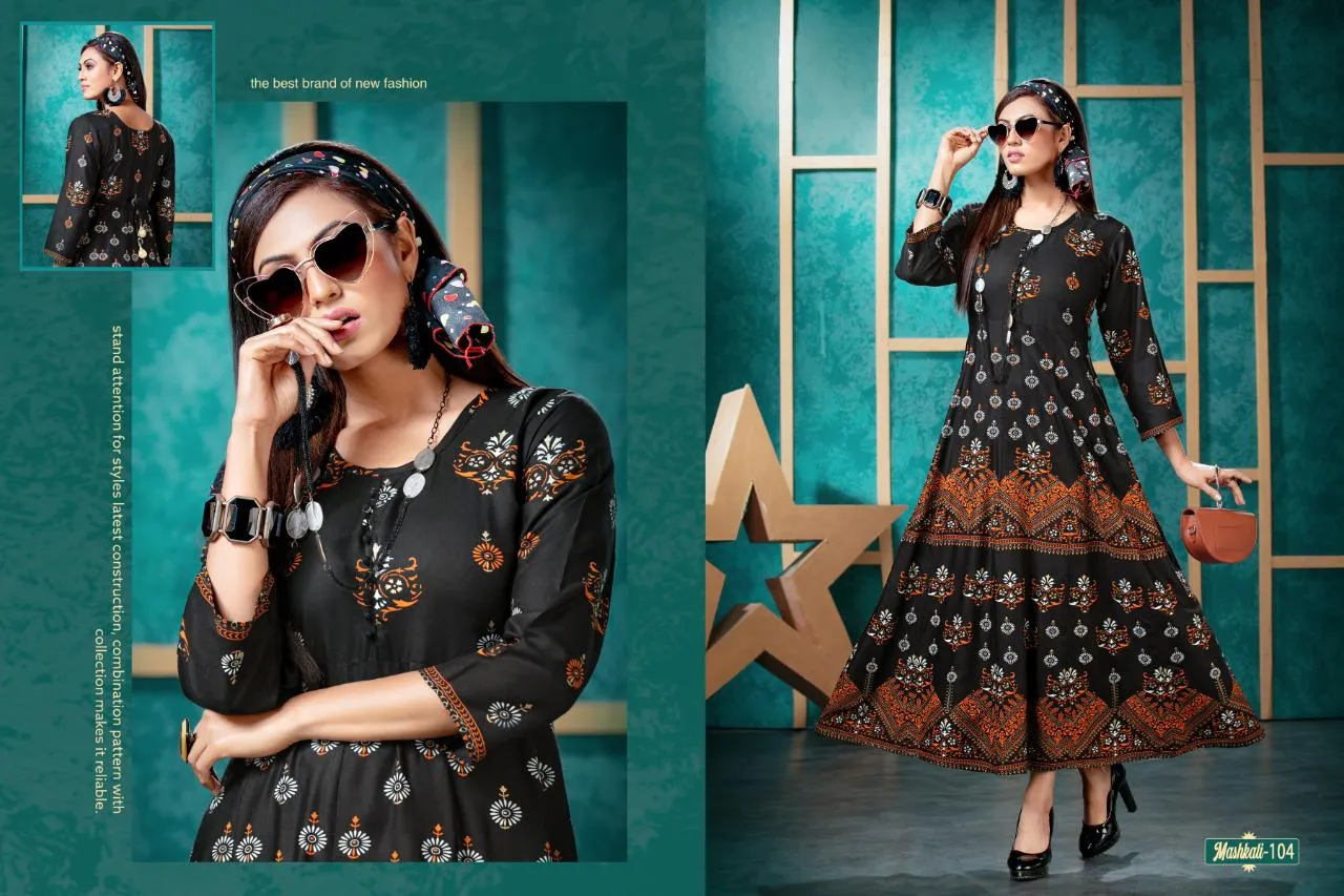 Fashion Talk Launched Mashkali Rayon Casual Wear Kurtis Collection