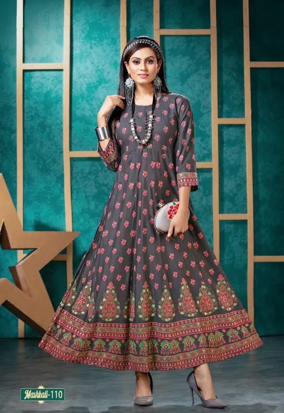 Fashion Talk Launched Mashkali Rayon Casual Wear Kurtis Collection