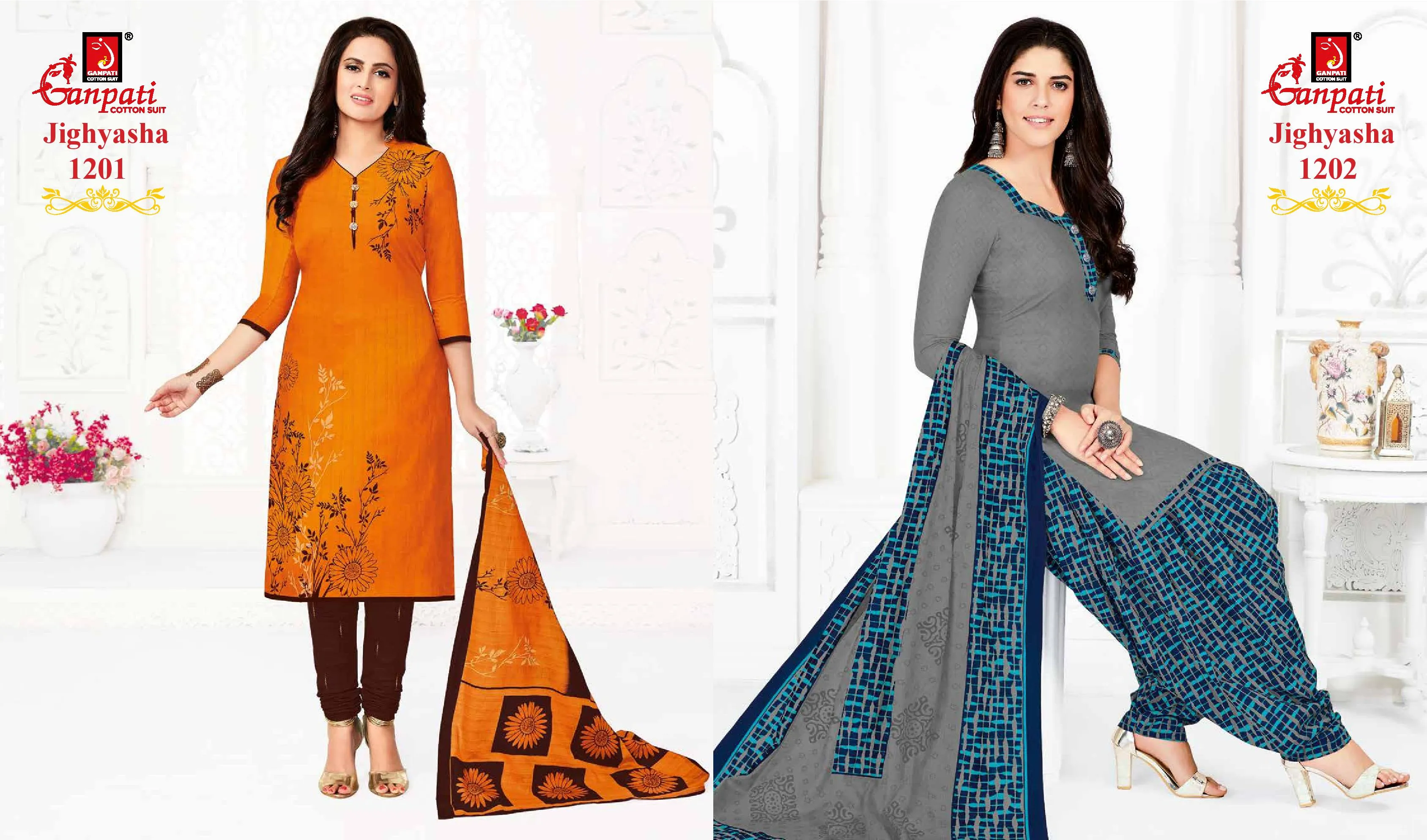 Ganpati Jighyasha Vol 12 Pure Cotton Casual Wear Salwar Kameez
