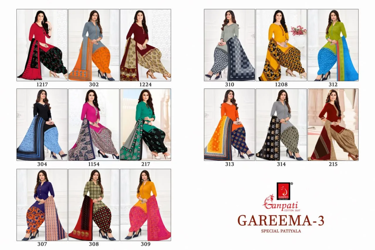 Ganpati Presents Gareema Vol 3 Cotton Casual Wear Salwar Suits