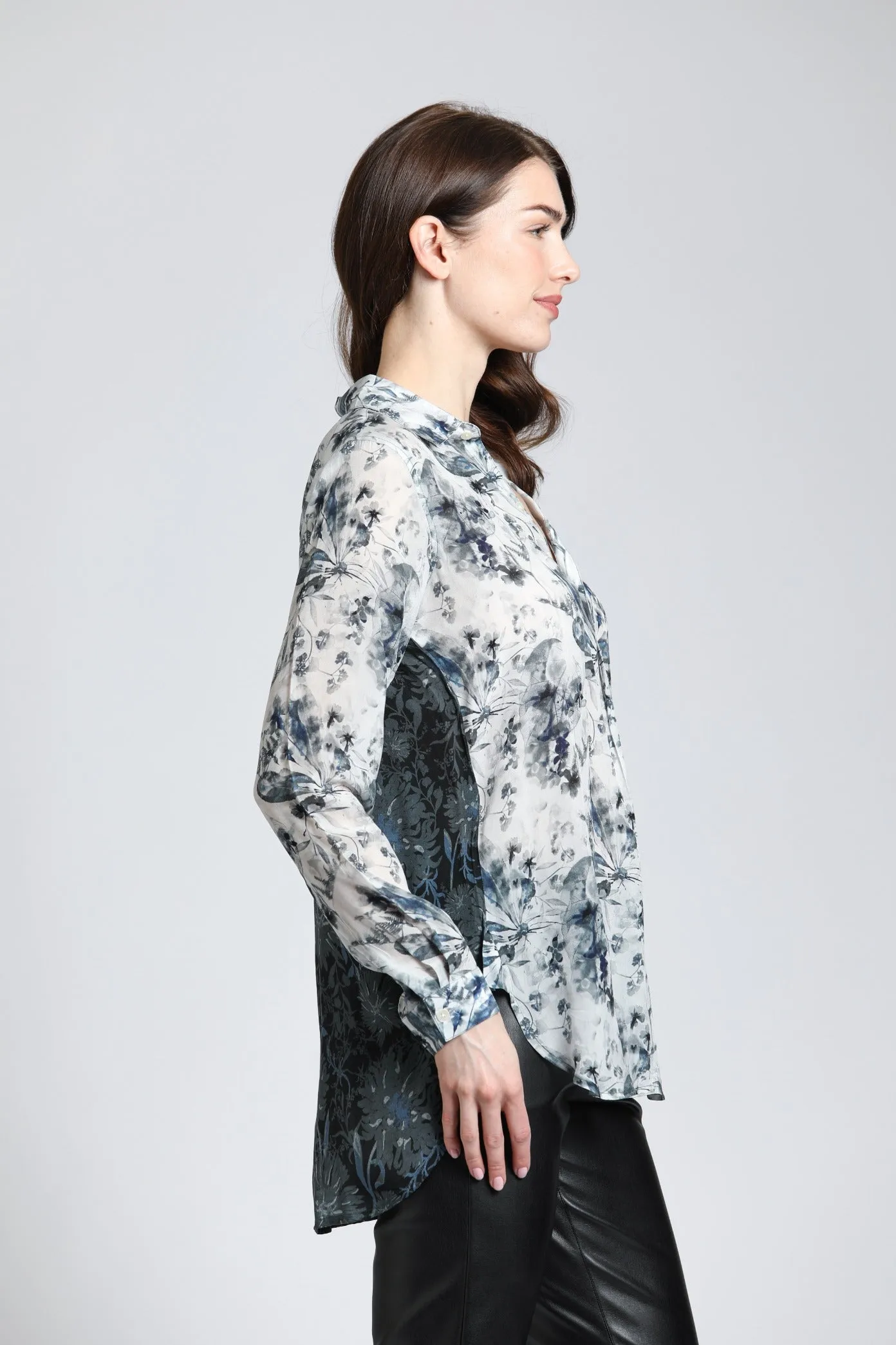 Half Button-up Pullover Tunic