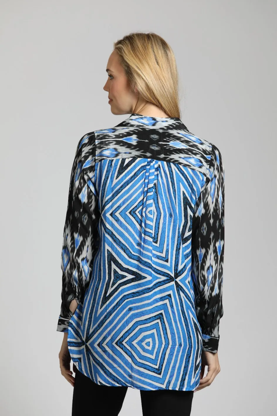Half Button-up Pullover Tunic