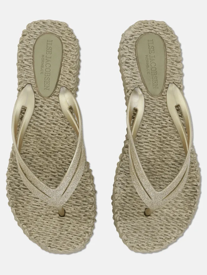 Ilse Jacobsen Women's Flip Flops With Wedge Platform Sole In Platin CHEERFUL13 Col 780