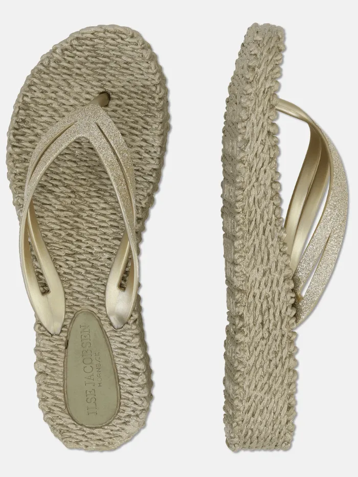 Ilse Jacobsen Women's Flip Flops With Wedge Platform Sole In Platin CHEERFUL13 Col 780