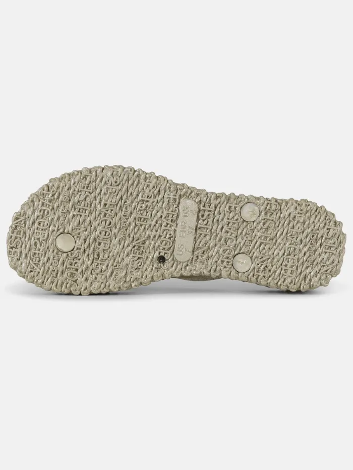 Ilse Jacobsen Women's Flip Flops With Wedge Platform Sole In Platin CHEERFUL13 Col 780