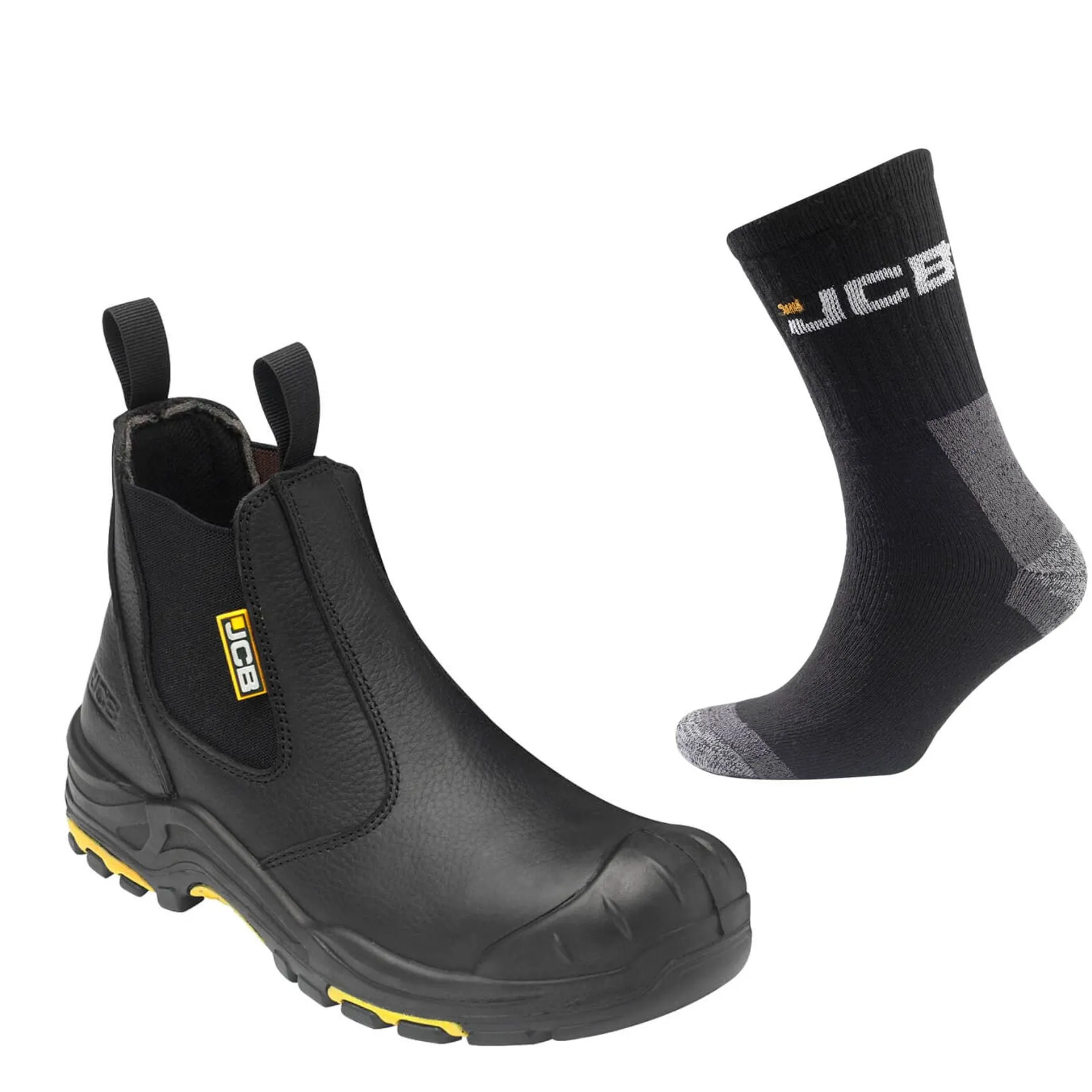 JCB Safety Dealer Boots Special Offer Pack - JCB Safety Dealer Boots   3 Pairs Work Socks
