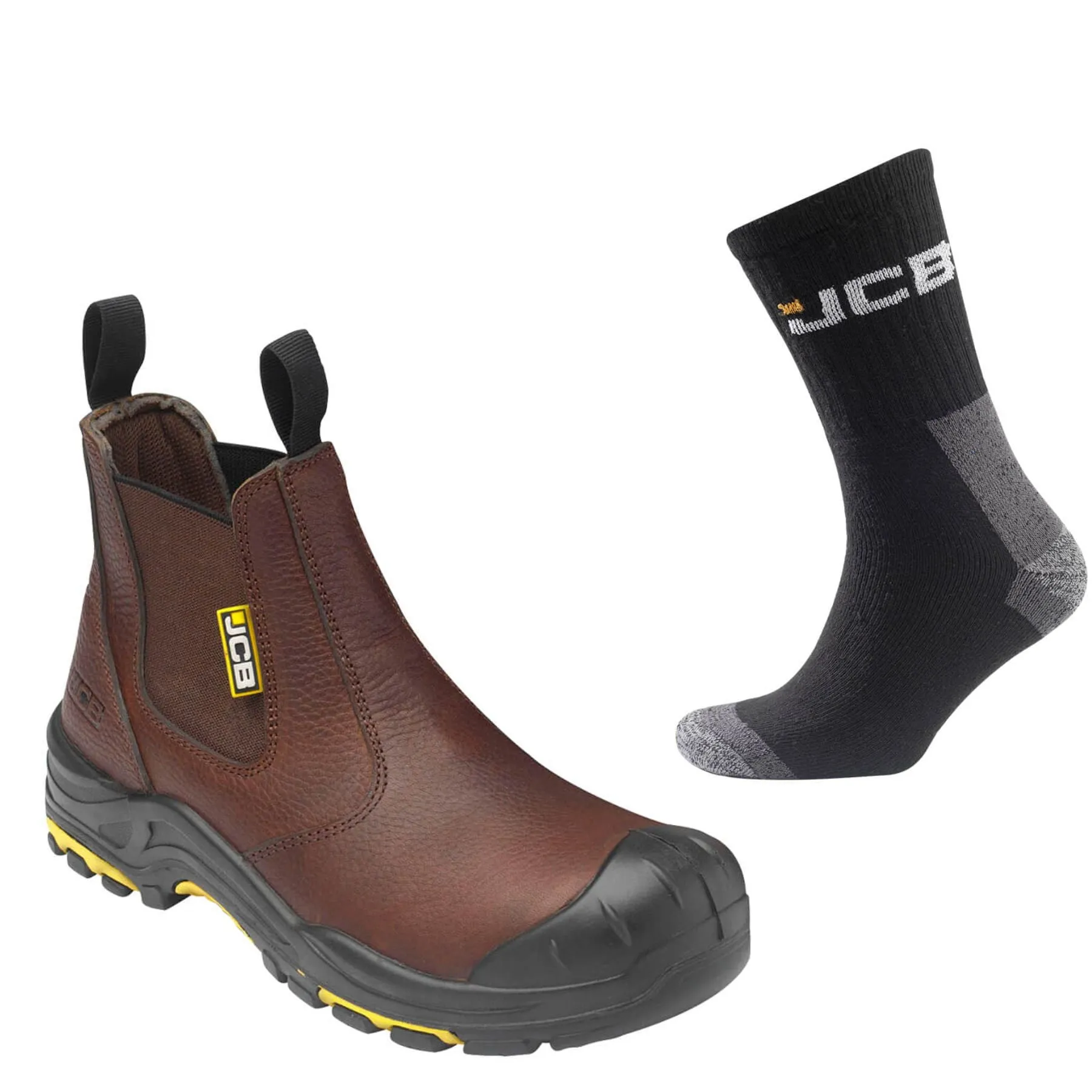 JCB Safety Dealer Boots Special Offer Pack - JCB Safety Dealer Boots   3 Pairs Work Socks
