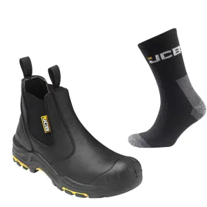 JCB Safety Dealer Boots Special Offer Pack - JCB Safety Dealer Boots   3 Pairs Work Socks