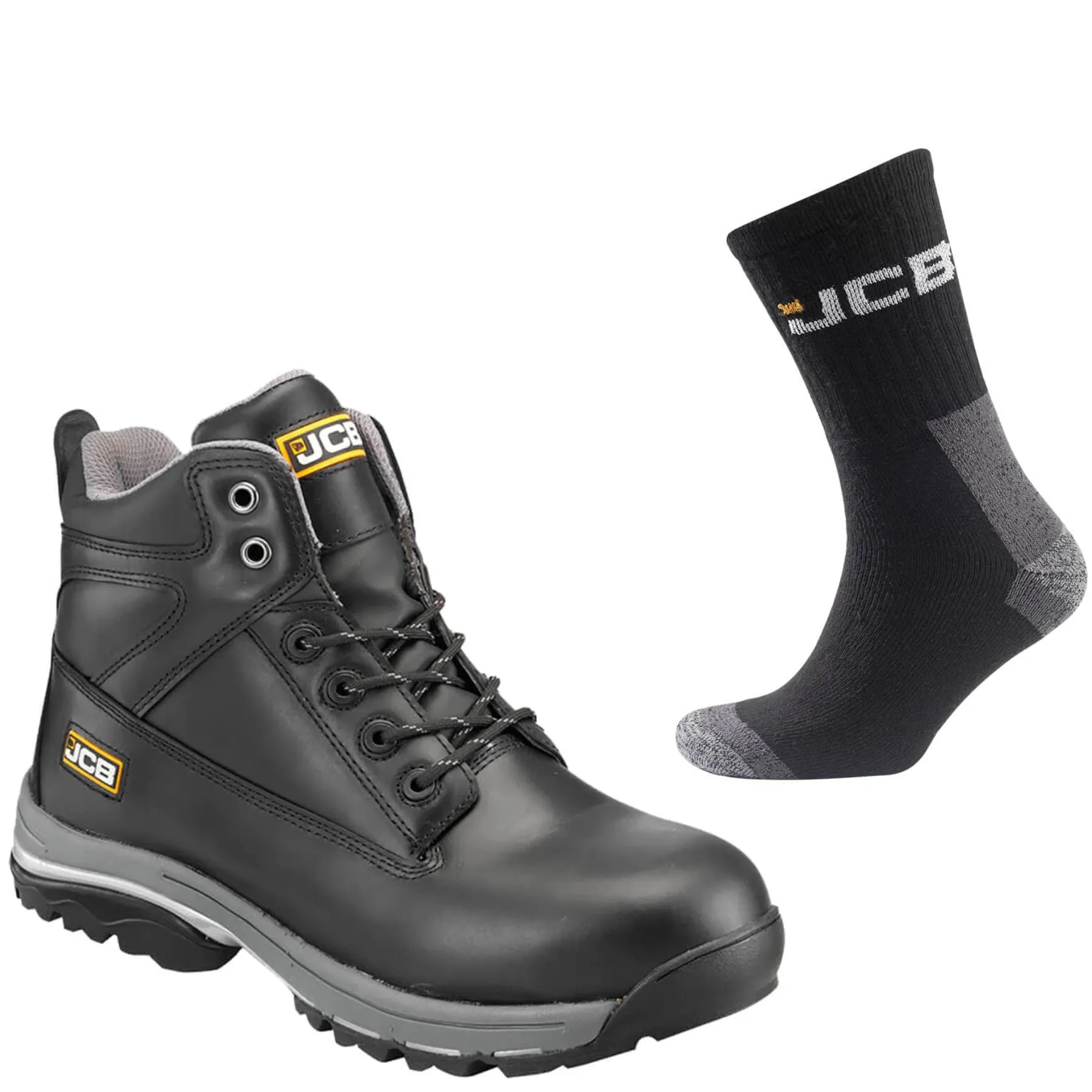 JCB Workmax Special Offer Pack - JCB Workmax Safety Boots   3 Pairs Work Socks