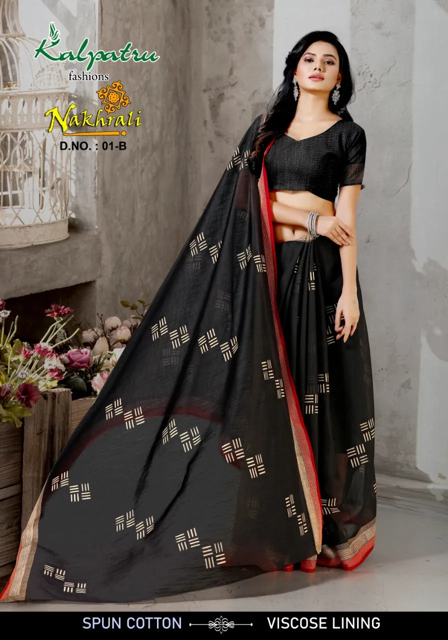 Kalpatru Fashions Launched Nakhrali Cotton Casual Wear Sarees Collection