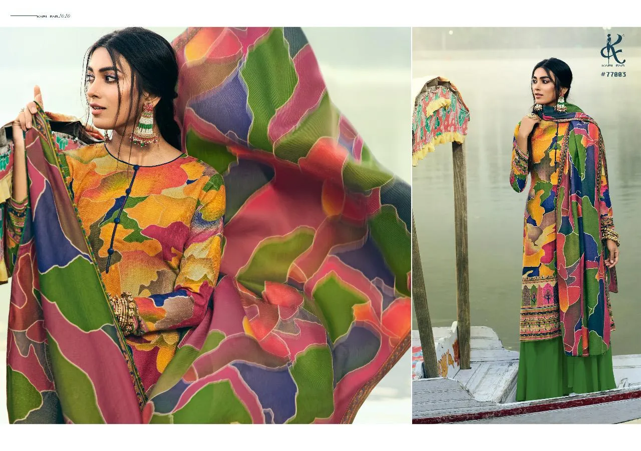 Kesar Presents Aazeen Pashmina Printed Casual Wear Salwar Suits