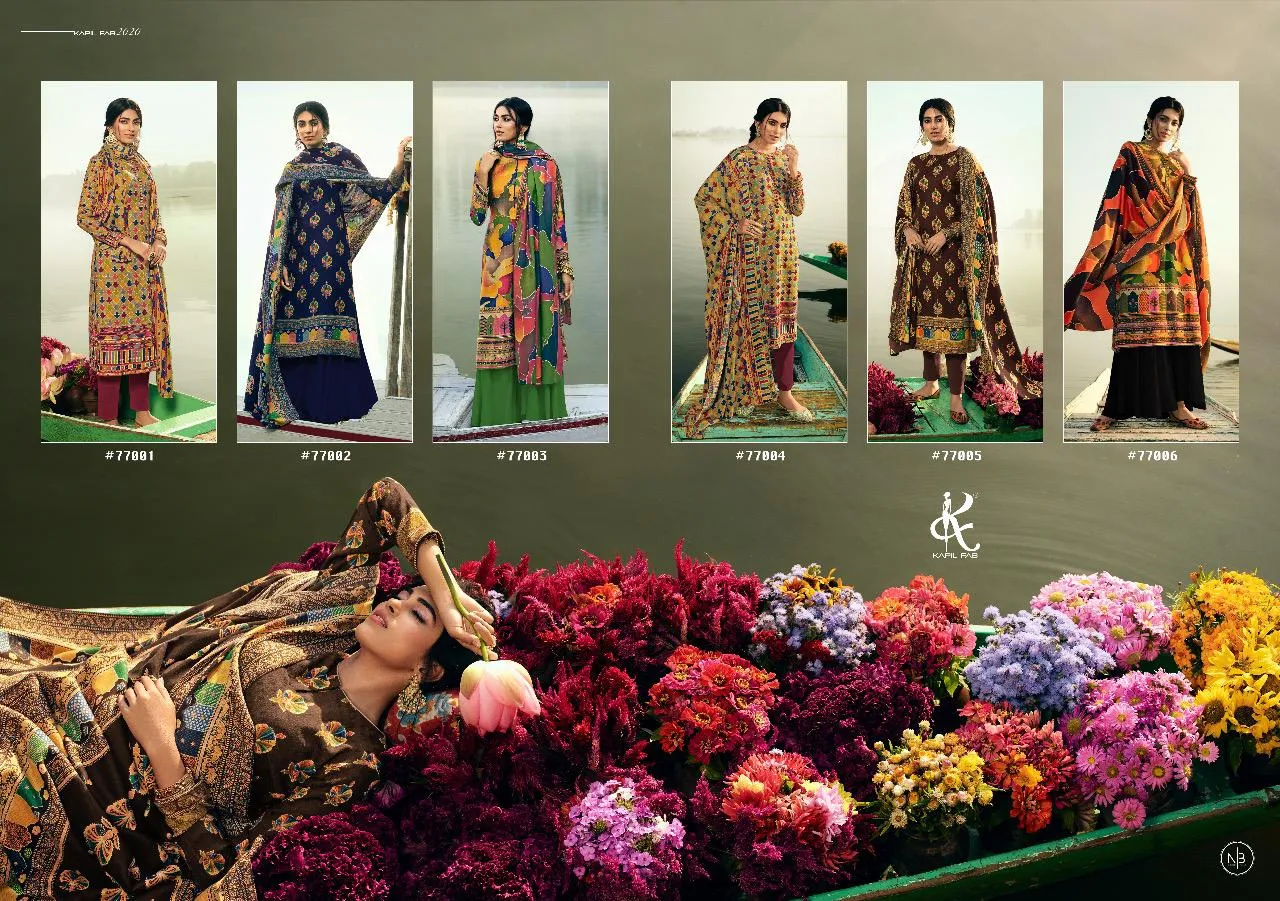 Kesar Presents Aazeen Pashmina Printed Casual Wear Salwar Suits